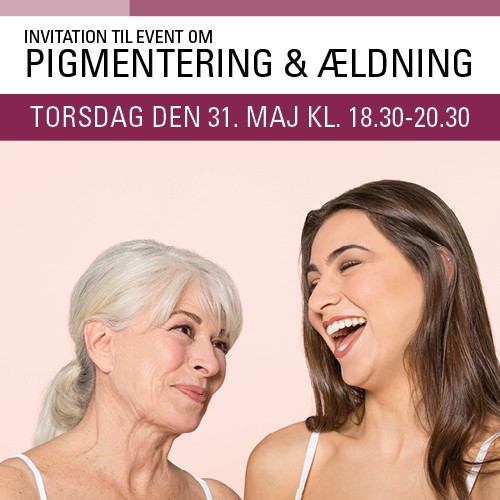 invitation til event om pigmentering & ældning
