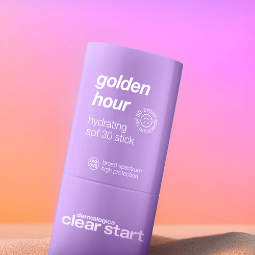 Meet your new glow-to: Clear Start Golden Hour Stick.
